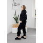 Women's black fleece tracksuit