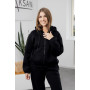 Women's black fleece tracksuit