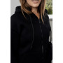 Women's black fleece tracksuit