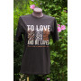 Футболка чорна з надписом To Love and Be Loved