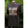Black T-Shirt with "To Love" Print