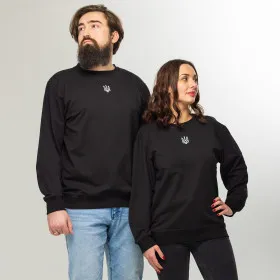 Sweatshirt "Classic" Black & emblem "Trident"