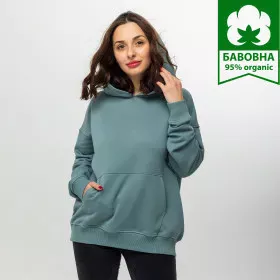 Худі - толстовка жіноча "Комфорт" Лазурно - сірий