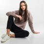 Female Hoodie "Komfort" dark beige cappuccino