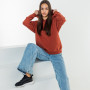 Female Hoodie "Komfort" burgundy Terracotta