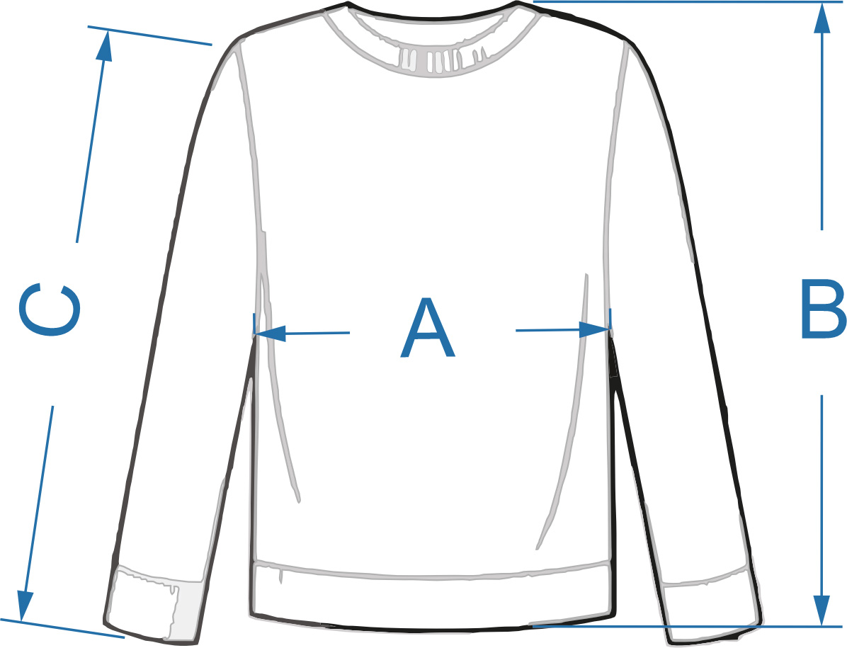 Розмірна сітка Світшот дитячий